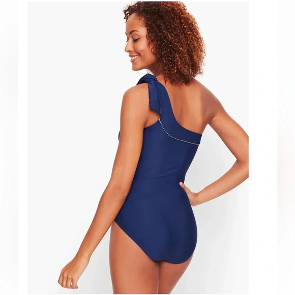 TALBOTS MIRACLESUIT® ONE SHOULDER ONE PIECE modest summer pool vacation cruise - Picture 3 of 8